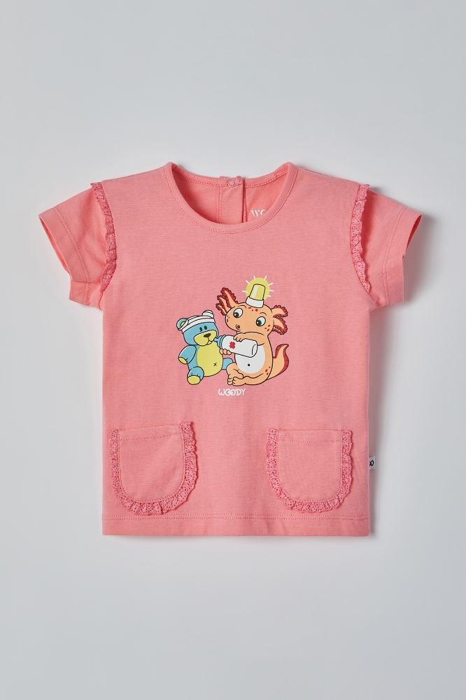 Pamuklu Kız Bebek Pijama-Psg - 441-İstiridye Pembe