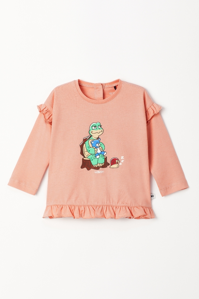 Pamuklu Kız Bebek Pijama-Plg - 491-Pudra Pembesi