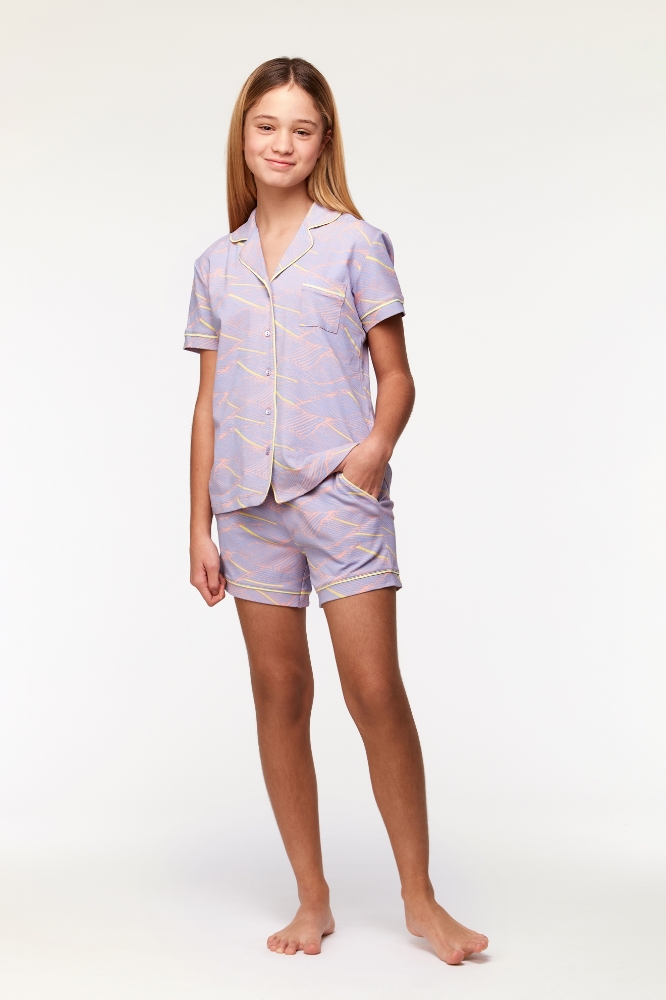 10-16 Yaş Kız Çocuk Pijama-Ype - 965-Whale Temalı Karışık Renkli 