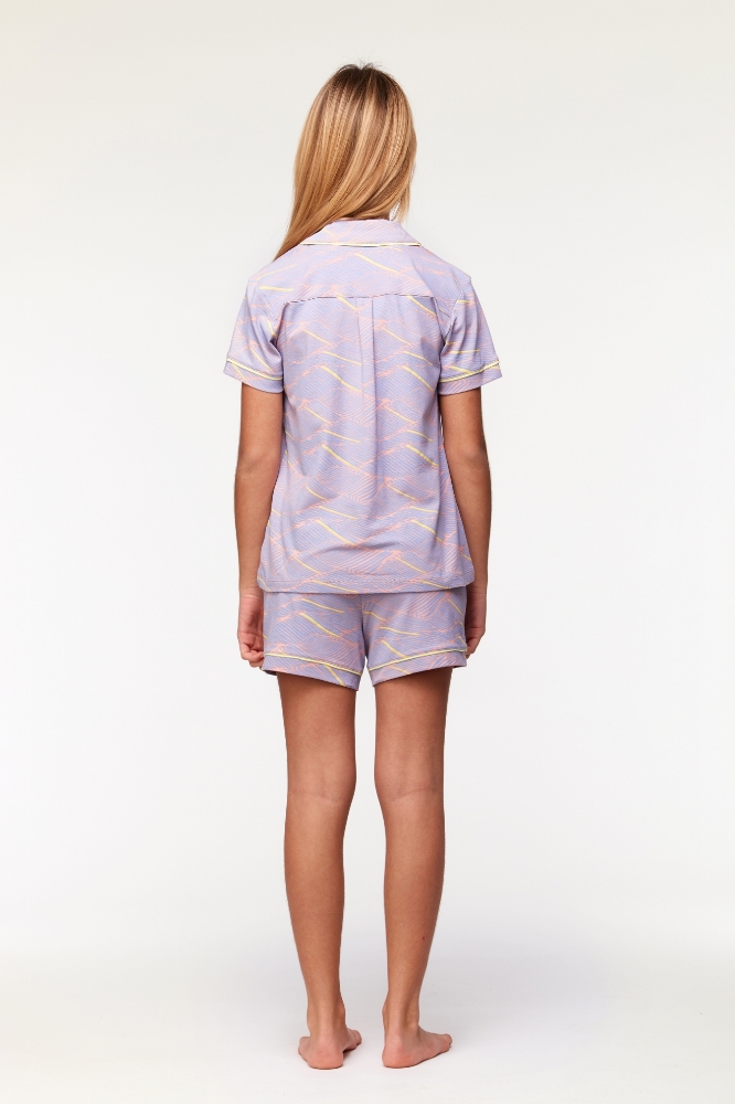10-16 Yaş Kız Çocuk Pijama-Ype - 965-Whale Temalı Karışık Renkli 