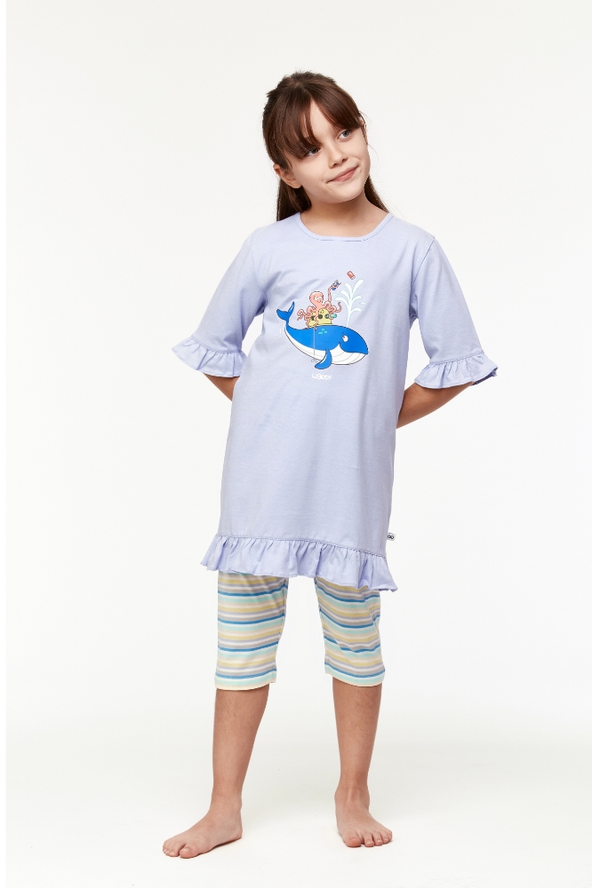 2-8 Yaş Kız Çocuk Pijama-Tun - 306-Lavanta