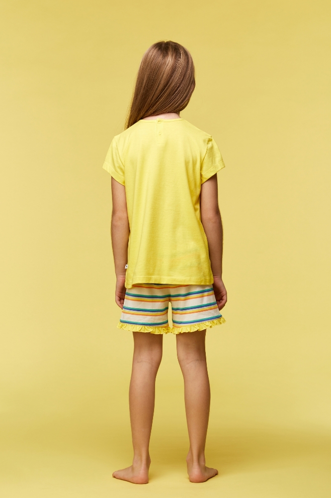2-8 Yaş Kız Çocuk Pijama-Psg - 651-Sarı