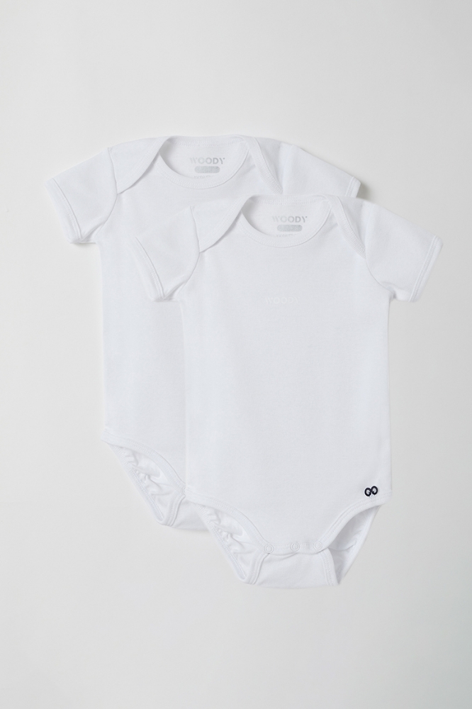 Pamuklu 2’li Bebek Body-Res - 100-Beyaz