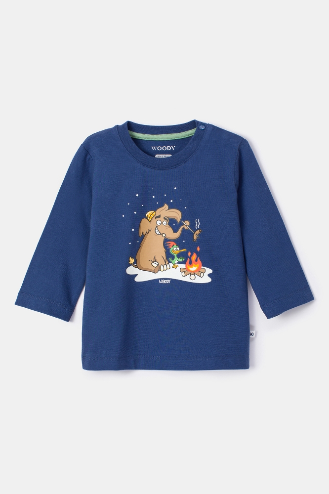 Pamuklu Erkek Bebek Pijama-Pls - 834-Okyanus Mavi