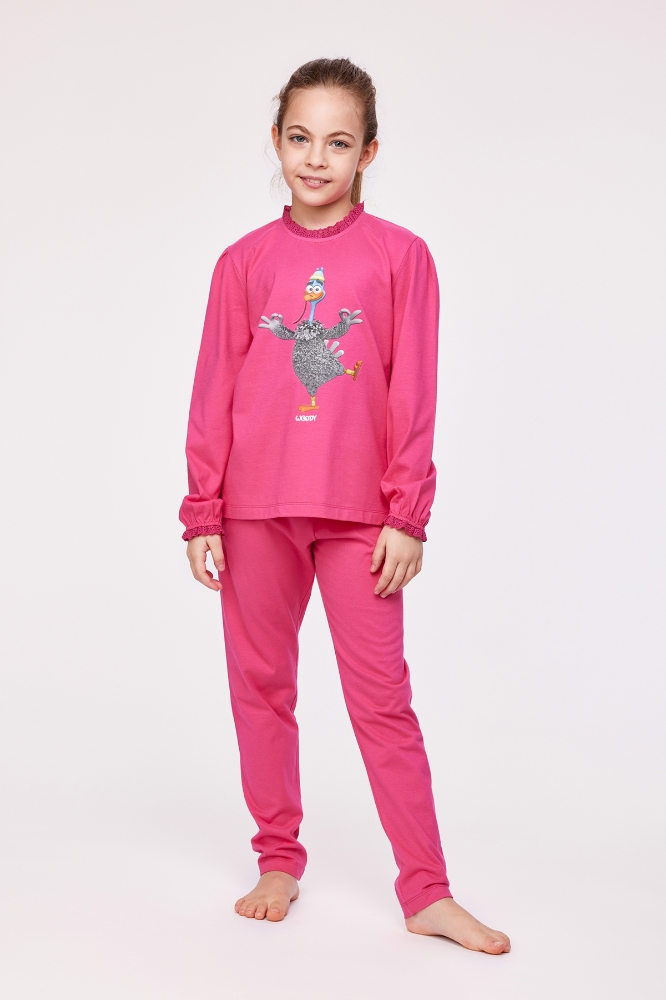 10-16 Yaş Kız Çocuk Pijama-Plh - 388-Neon Pembe