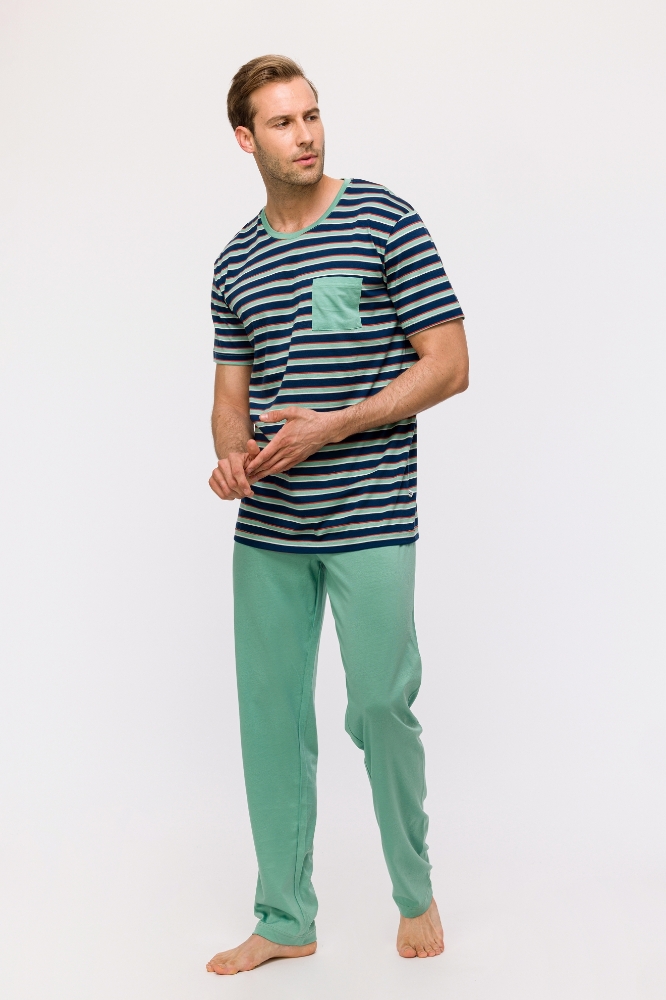 Erkek Pijama-Bks - 977-Renkli Çizgili