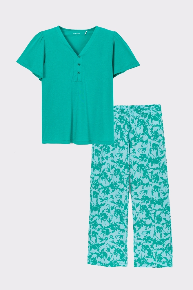 Kadın Pijama-Xpg - 759-Yeşil