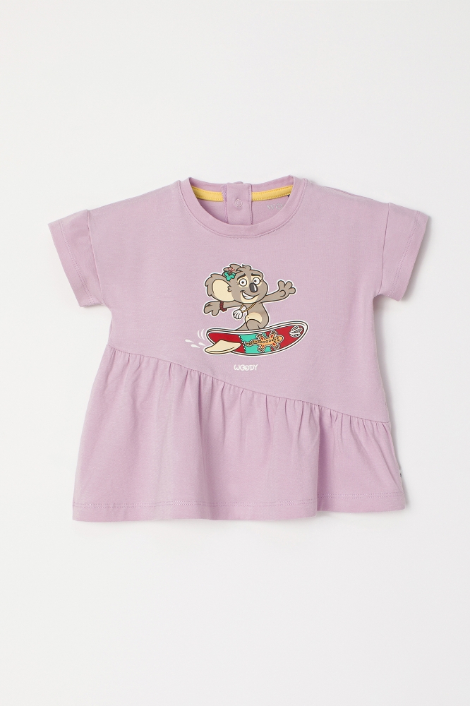Pamuklu Kız Bebek Pijama-Tzn - 313-Lila
