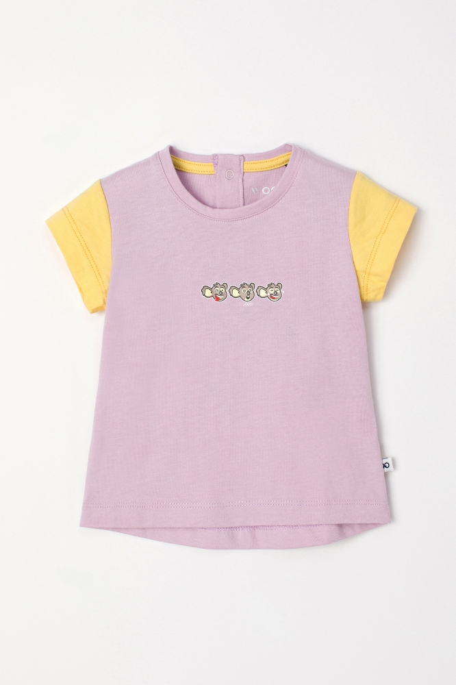 Pamuklu Kız Bebek Pijama-Bst - 313-Lila