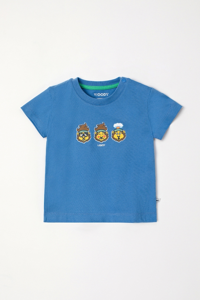 Pamuklu Erkek Bebek Pijama-Pus - 825-Deniz Mavi
