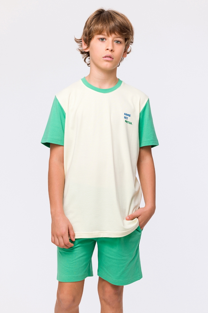 10-16 Yaş Erkek Çocuk Pijama-Qrs - 131-Ekru