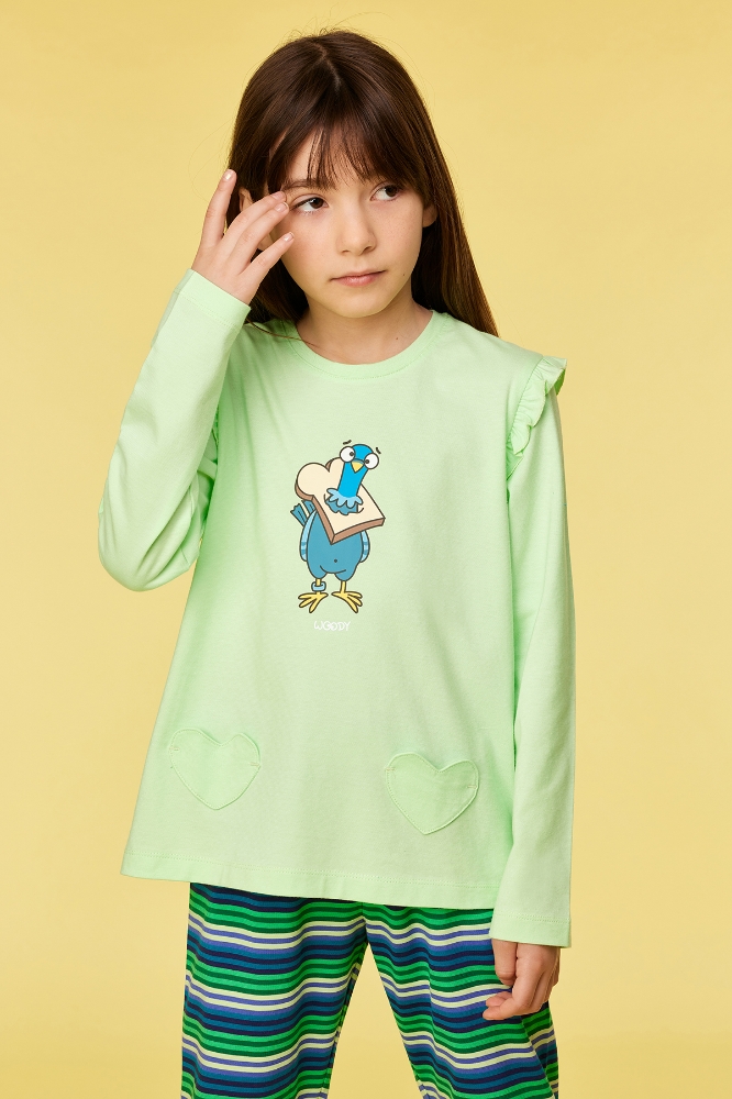 10-16 Yaş Kız Pijama-Plg - 760 Paradıse Green