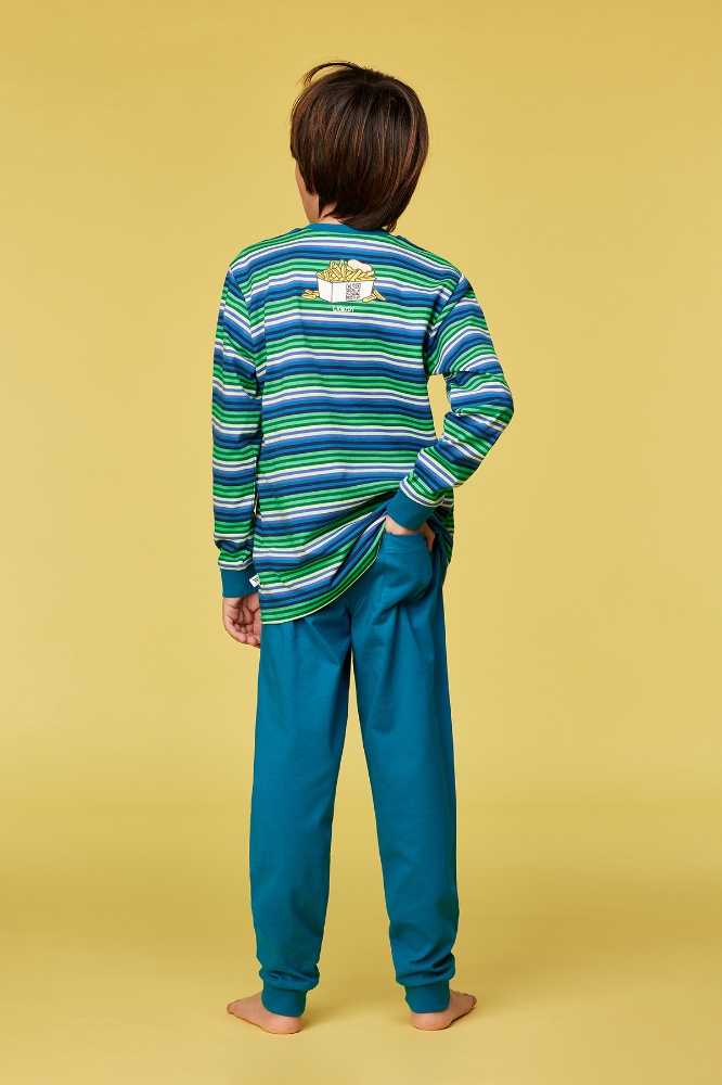10-16 Yaş Erkek Pijama-Plc - 912 S Strıpe Pıgeon