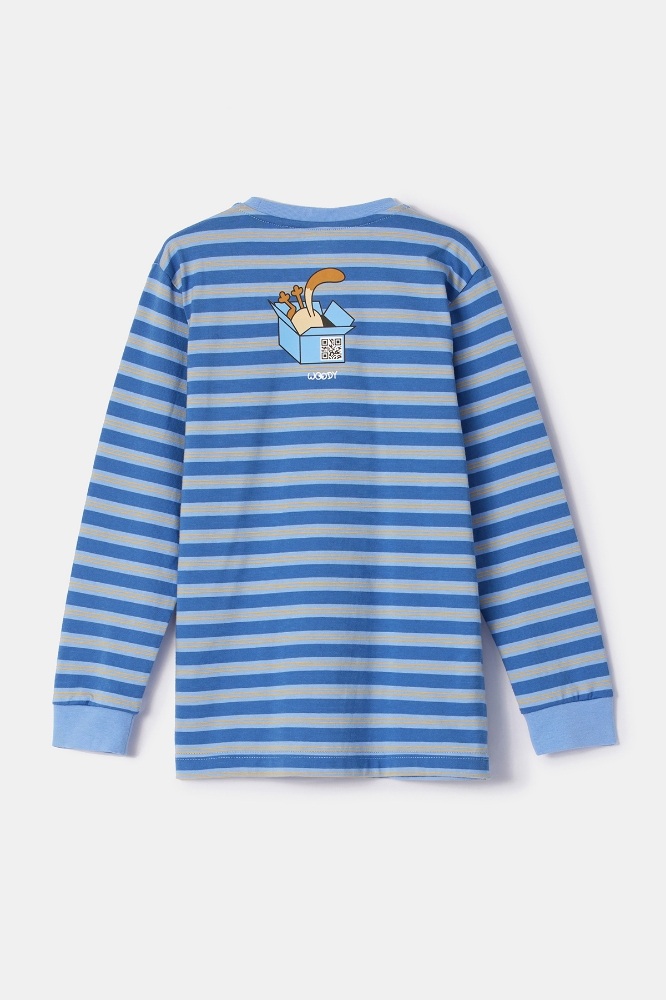 10-16 Yaş Erkek Pijama-Plc - 910 S Strıpe Cat Boys