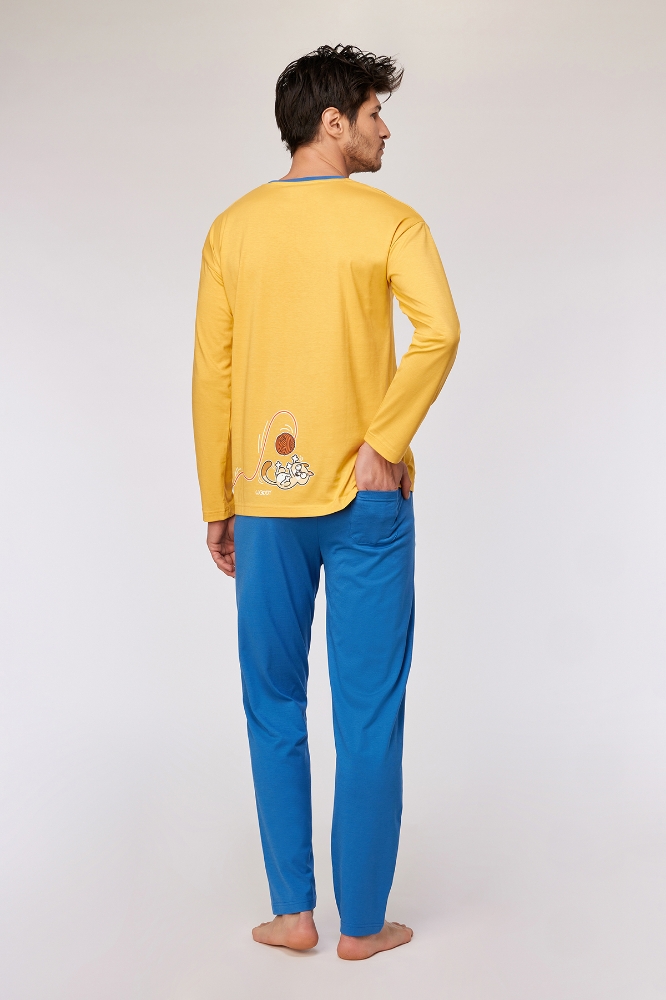 Pijama Takımı-Plu - 645 Yolk Yellow