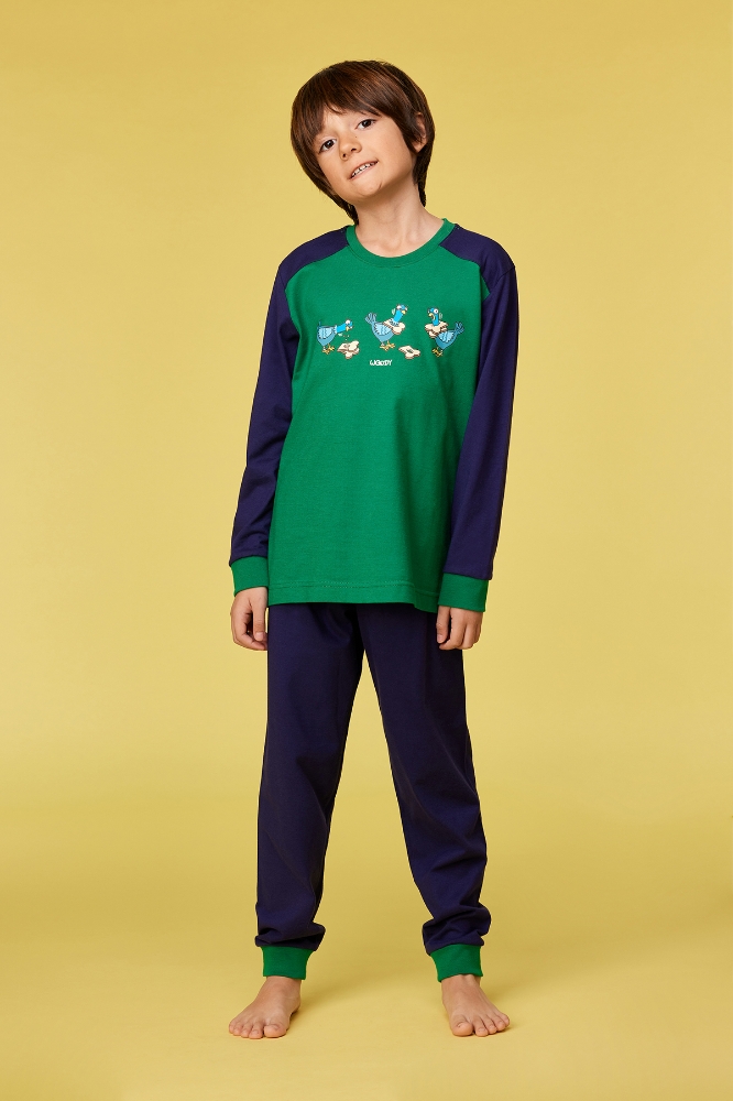 10-16 Yaş Erkek Pijama-Plk - 792 Verdant Green