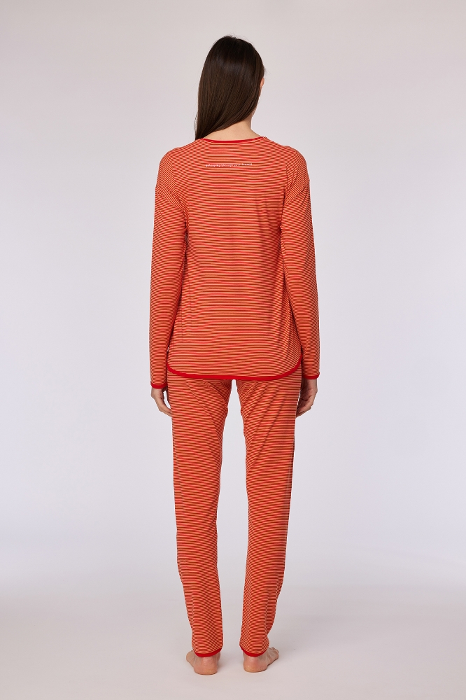 Kadın Pijama-Pzg - 935-midilli Baskılı Kırmızı