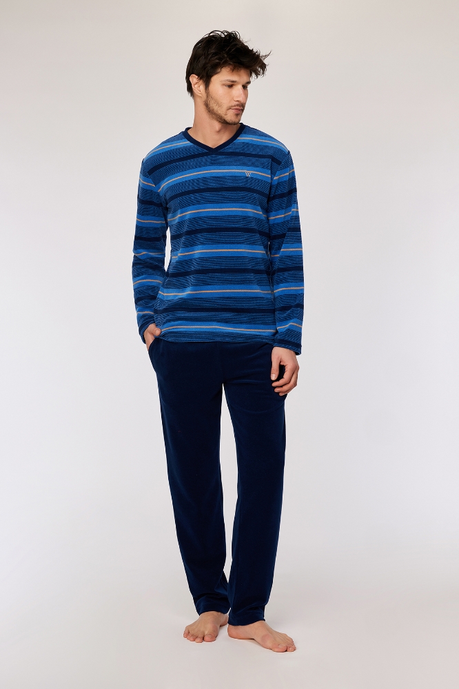 Erkek Pijama-Mvl - 943 Velvet Polar Strpe 1