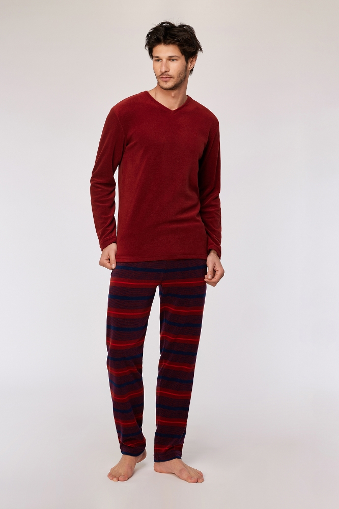 Erkek Pijama-Mvl - 495-bordo