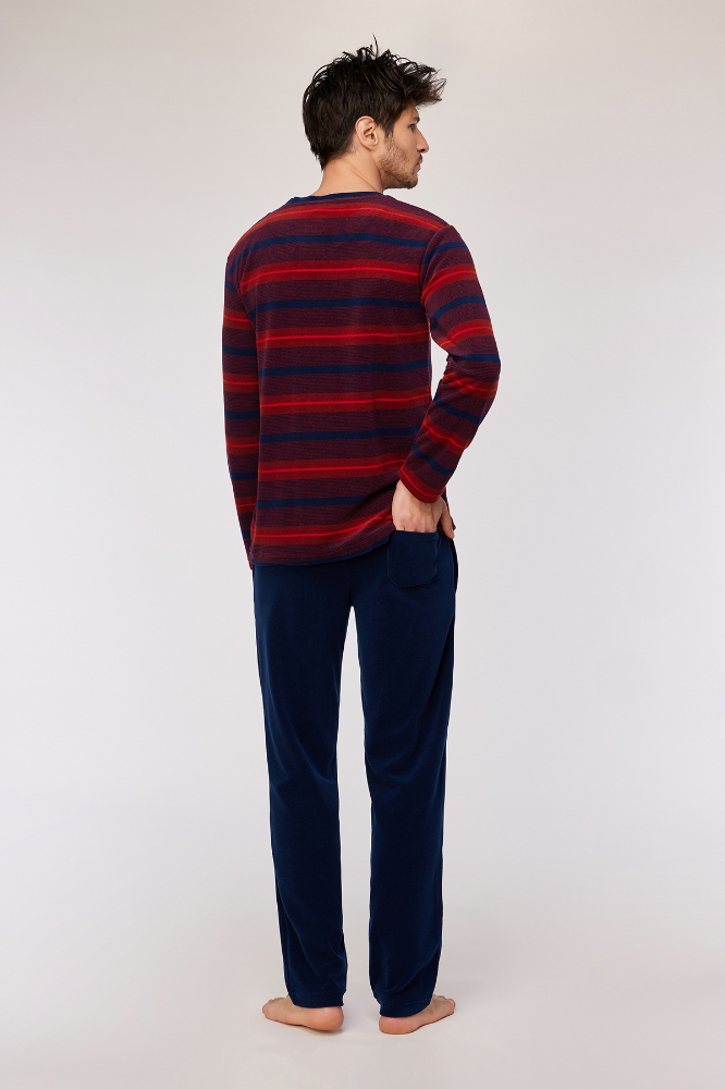 Erkek Pijama-Mrl - 944 Velvet Polar Strpe 2