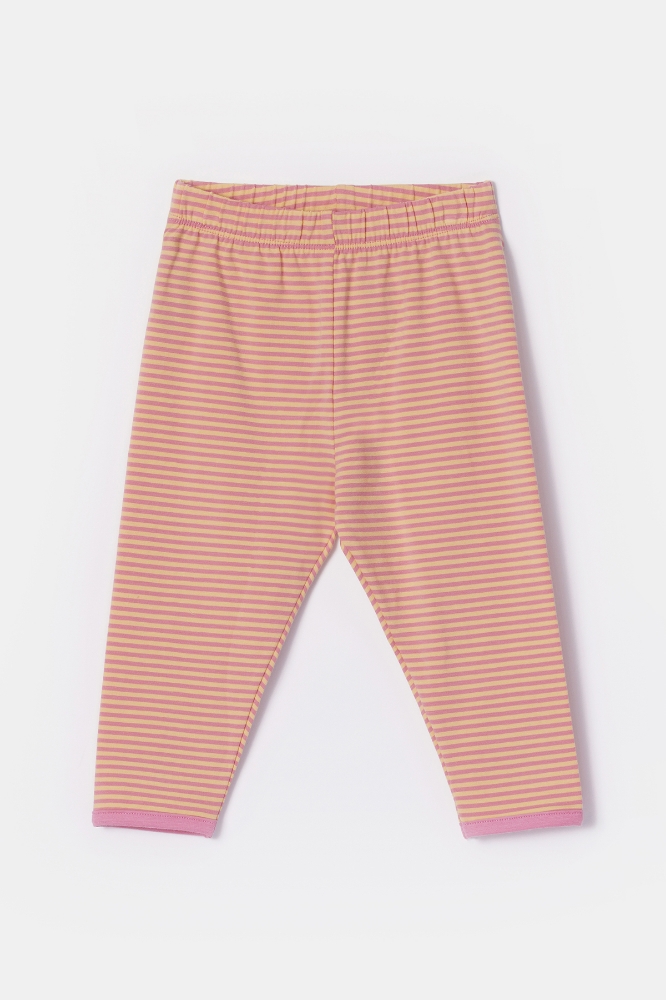 Pamuklu Kız Bebek Pijama-Pzg - 927-çizgili Pembe